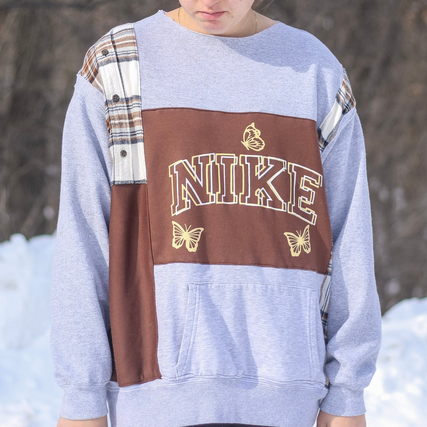 Patchwork Nike Butterfly Crewneck
