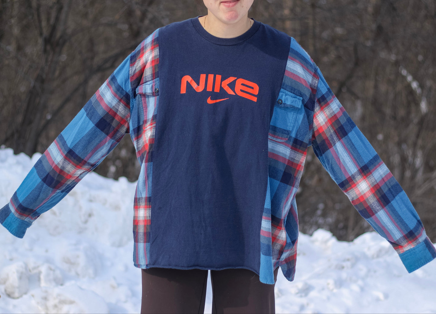 Nike Orange Flannel T-Shirt