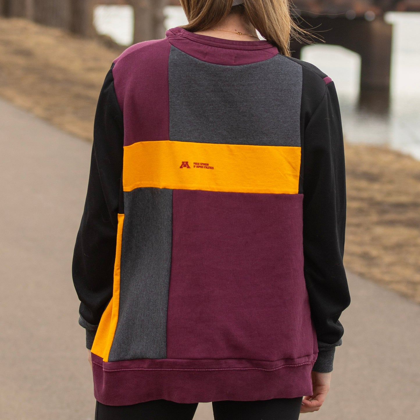 Patchwork U of M Crewneck