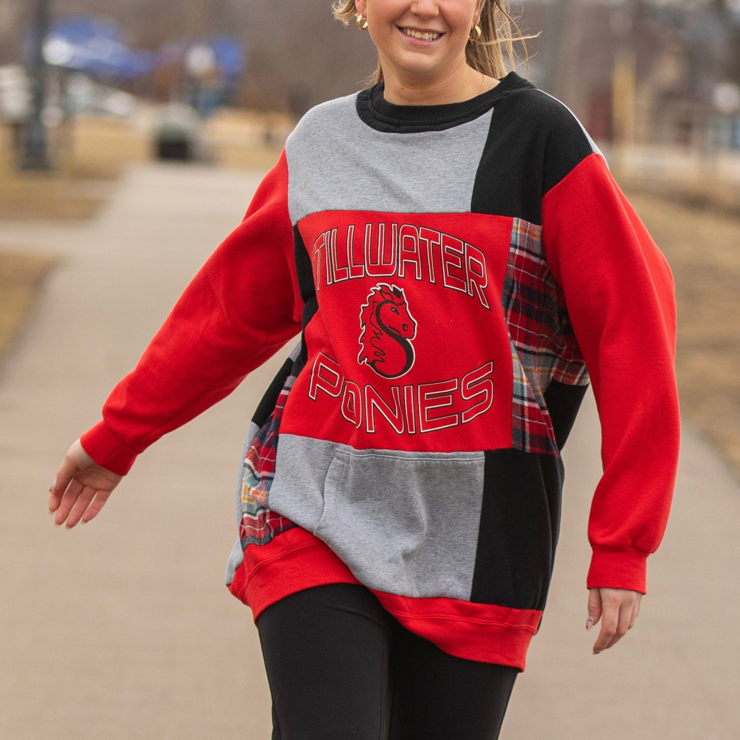 Patchwork Stillwater Ponies Long Hoodie