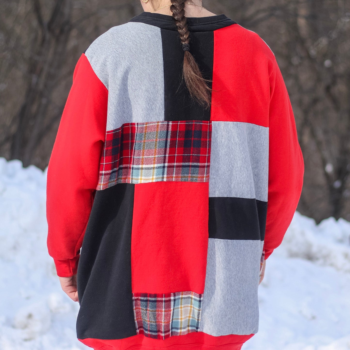 Patchwork Stillwater Ponies Long Hoodie