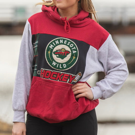Patchwork Vintage Minnesota Wild Hoodie